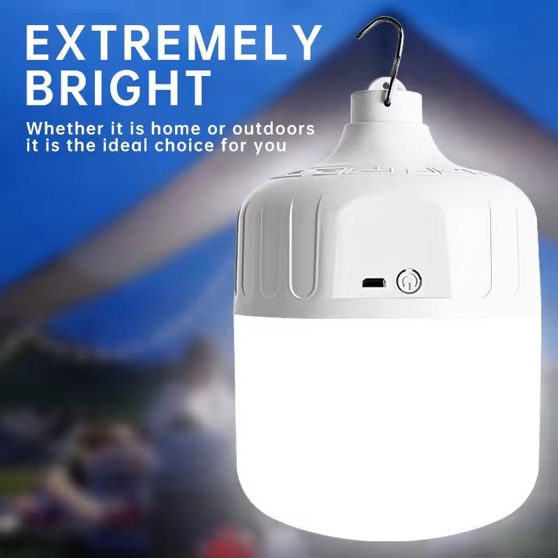 LED ランプ電球屋外 USB 充電式高輝度非常灯フックアップキャンプ釣りポータブルランタンナイトライト