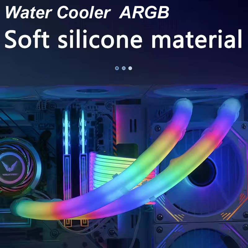 Tubo suave ARGB chaleco CPU enfriador de agua líquida placa base controlada tubo de raditor de refrigeración 5V 3PIN ARGB caja de ordenador decoración manguera Pi