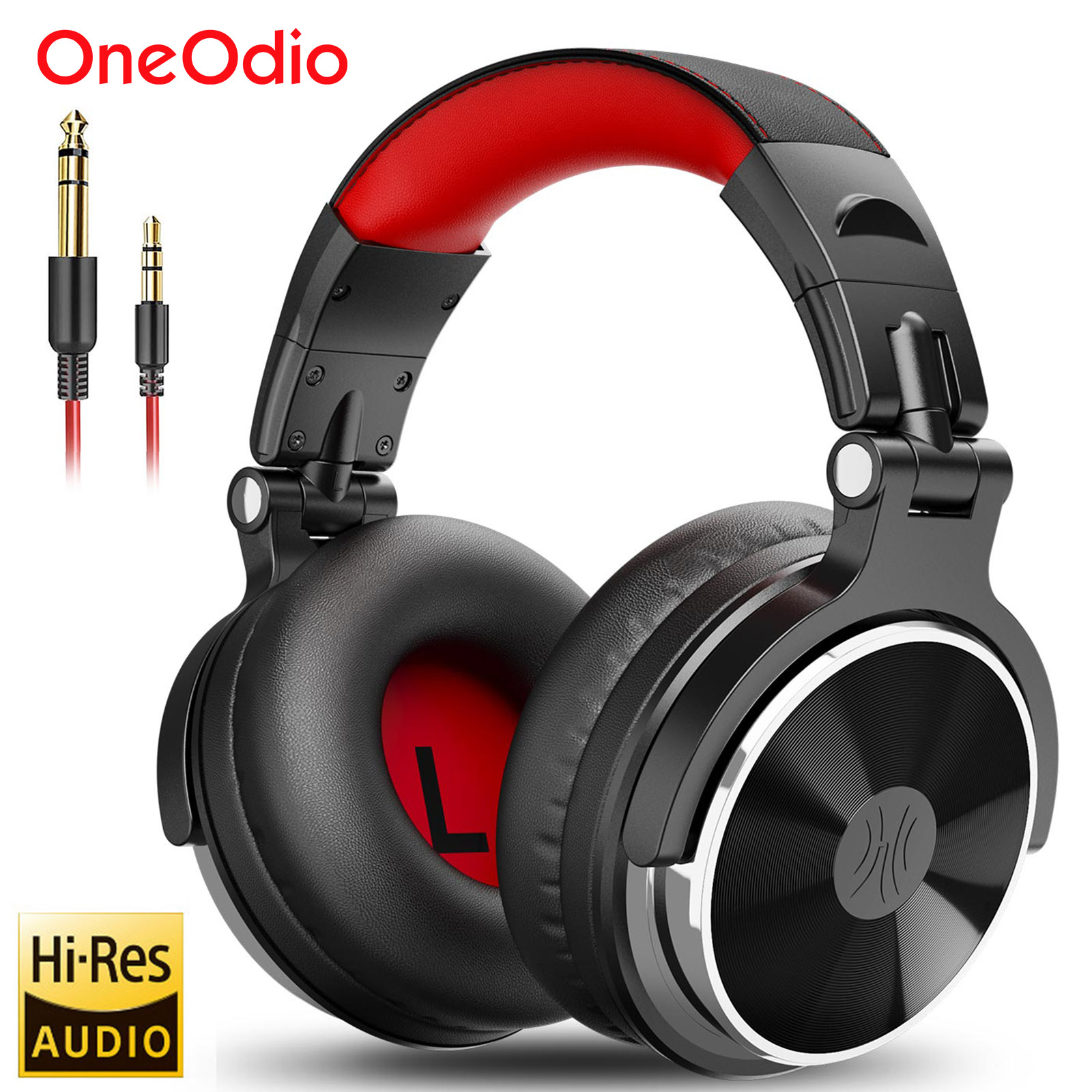 Oneodio-fone de ouvido para dj, profissional, fones de ouvido sobre a orelha, monitor, microfone, alta fidelidade, com fio, grave, headset para jogos em telefone