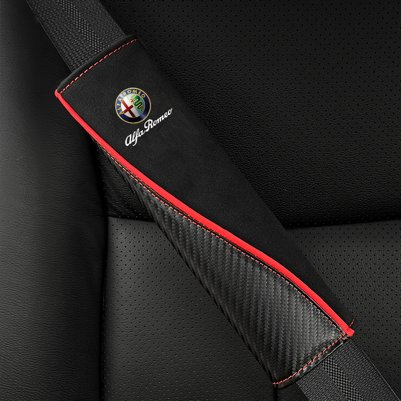 2 pezzi copertura della cintura di sicurezza per auto spallacci per Alfa Romeo Giulia Stelvio Giulietta 156 159 147 Mito Tonale Brera Dis accessori auto