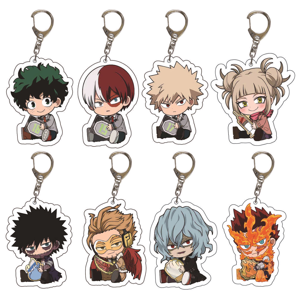 8 шт./компл. аниме брелки My Hero Academy акриловый брелок Izuku Bakugo Katsuki кулон аксессуары милые мультяшные подарки оптом