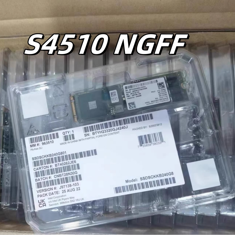 S4510 240G 480G M.2 2280 SATA NGFF protocol enterprise solid state drive suitable for Intel computers