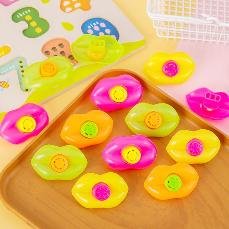 Silbatos de labios de plástico coloridos para niños, juguetes para hacer ruido, favores de fiesta de cumpleaños, regalo de Baby Shower, rellenos de Piñata, bolsa Goody, 15 piezas