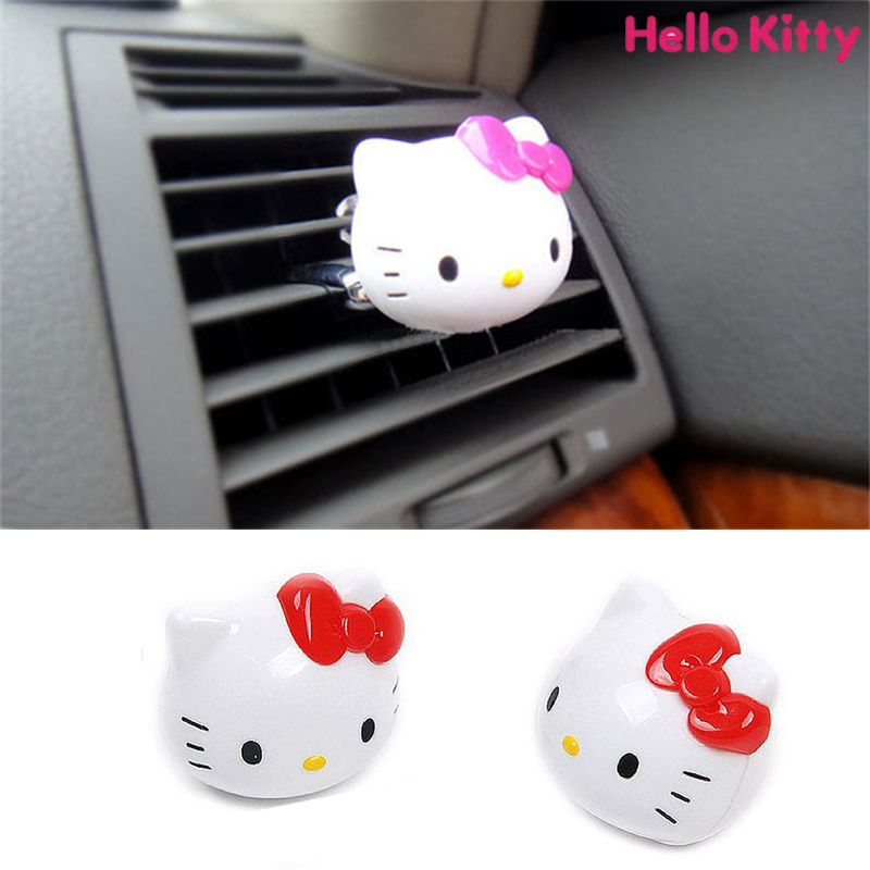Olá Kitty Car Air Freshener, Criativos, Fofos, Air Vent Outlet, Clipe de aromaterapia, Kawaii, Decoração