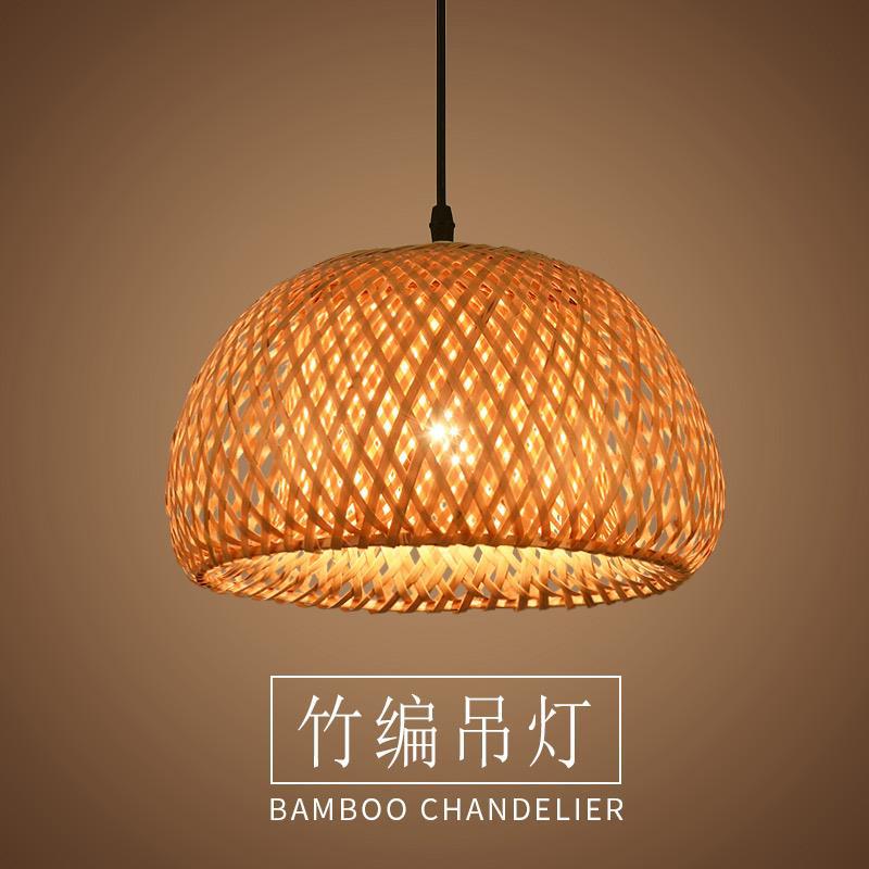 Bamboe Lantaarn Hanglamp Natuurlijk Rotan Rieten E27 LED Kroonluchters Handgeweven Lampenkappen Verlichtingsarmatuur Hanglamp