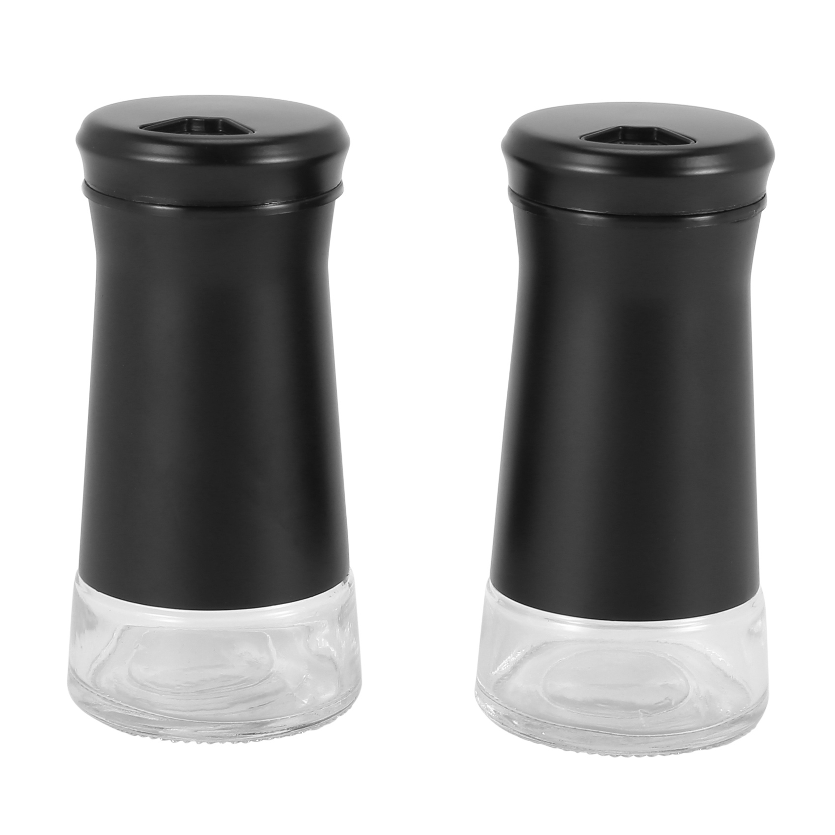 BABQ Pepper Shakers with Adjustable Pour Holes Elegant Stainless Steel Salt and Pepper Dispenser Perfect for Sea Salts 2Pcs