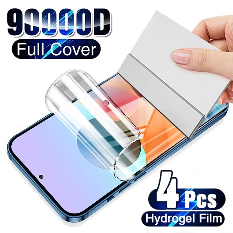 4 Buah Film Hidrogel untuk Samsung S24 S23 S20 S21 S22 Plus Ultra FE Note 20 9 10 Plus A52S A30 A53 A51 A50 A21S Pelindung Layar