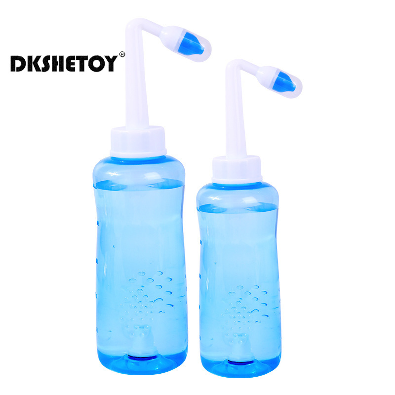 Butelki do płukania nosa 300/500ml dla dorosłych i dzieci, ochraniacz na nos, płukacz do nosa na nieżyt nosa, zapobiega alergicznemu nieżytowi nosa, imbryk do płukania nosa (Neti Pot)
