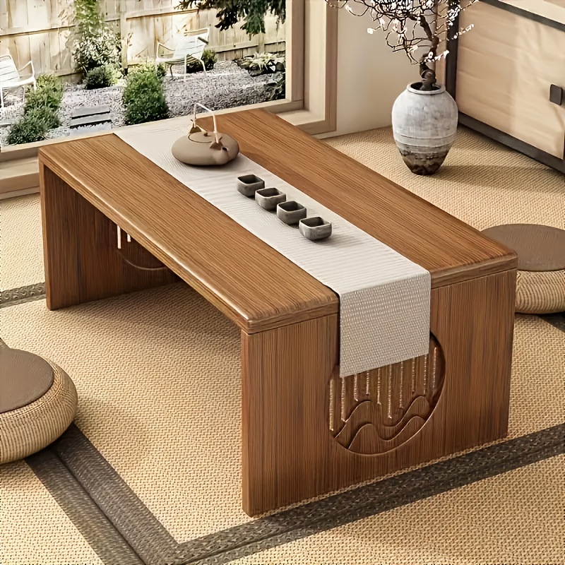 Veelzijdige bamboe klaptafel - Japanse stijl, perfect voor slaapkamer en studeerkamer, duurzaam laagbouw ontwerp met gladde afwerking