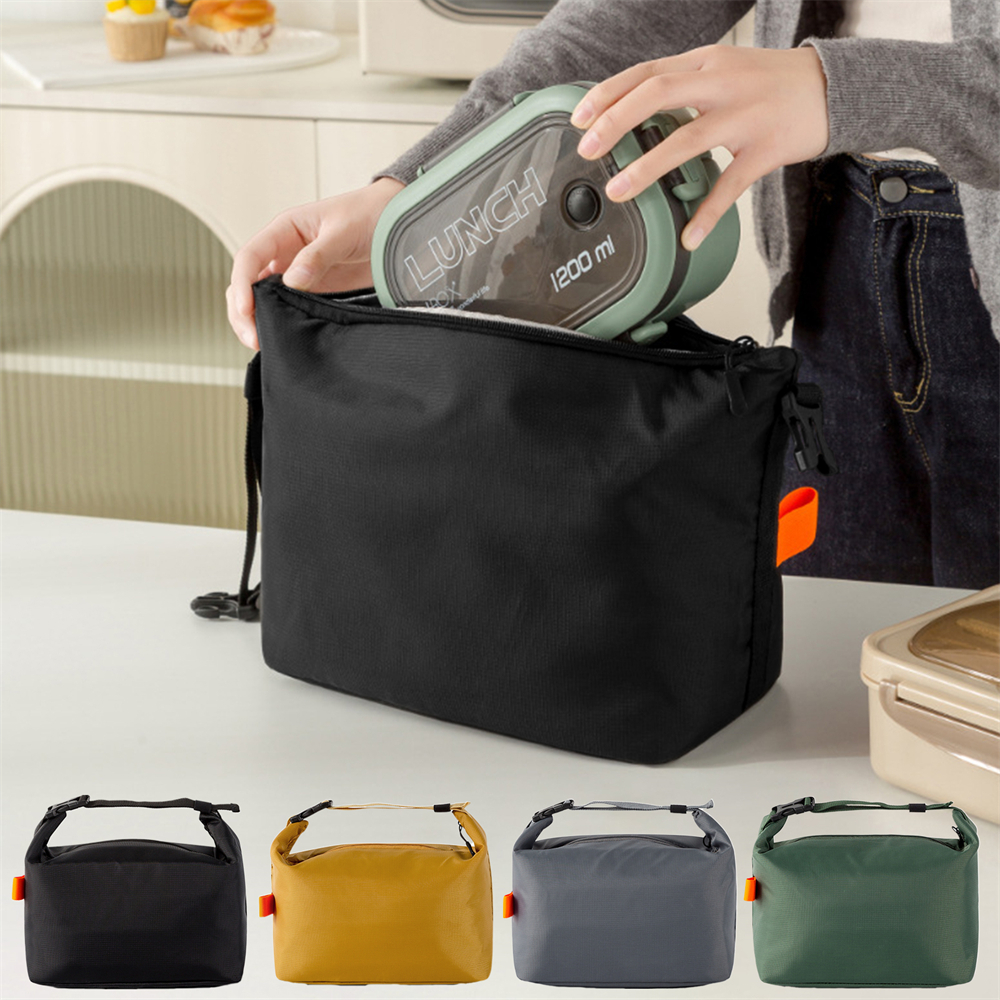 Bolsa de almuerzo de mayor capacidad, bolsa térmica a prueba de fugas, contenedores de almuerzo para alimentos, bolsa Bento de mano para escuela, trabajo, oficina, Picnic, 1 ud.