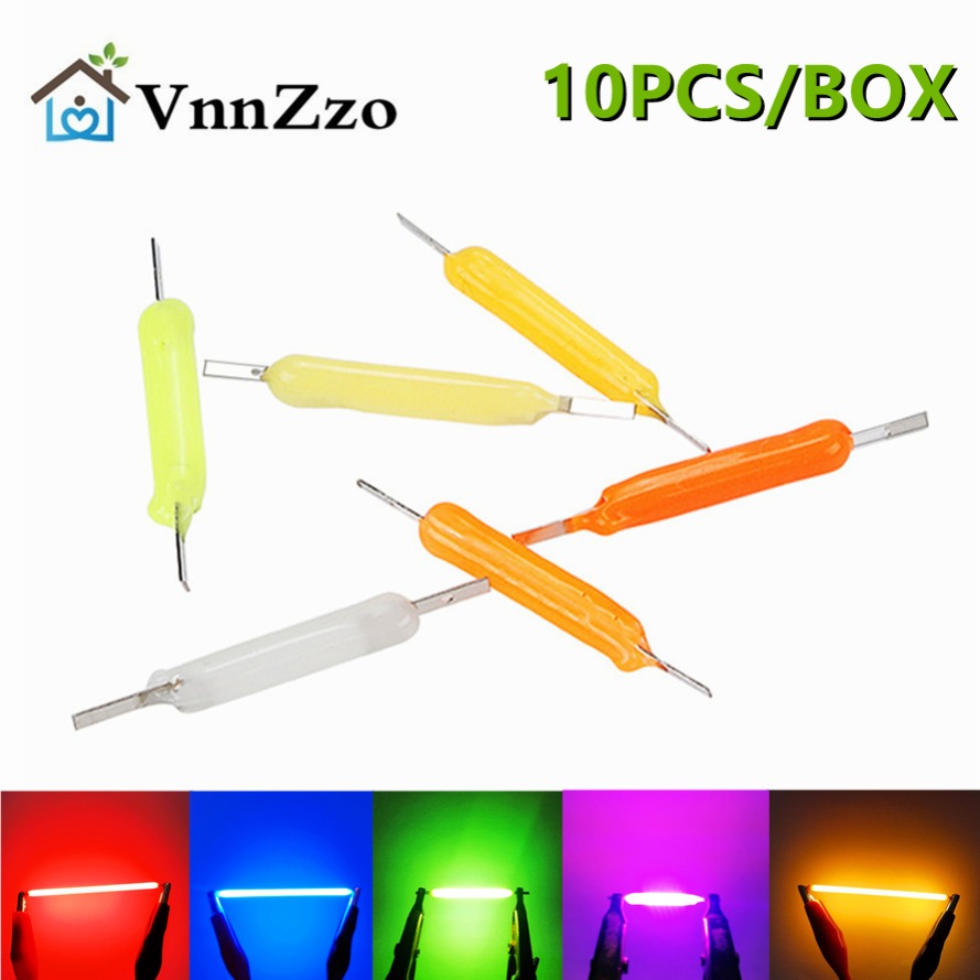 10 ชิ้น/กล่อง LED Filament DC3V 5V Edison หลอดไฟอะไหล่หลอดไส้ไดโอดอุปกรณ์เสริมหลายสีวันหยุด