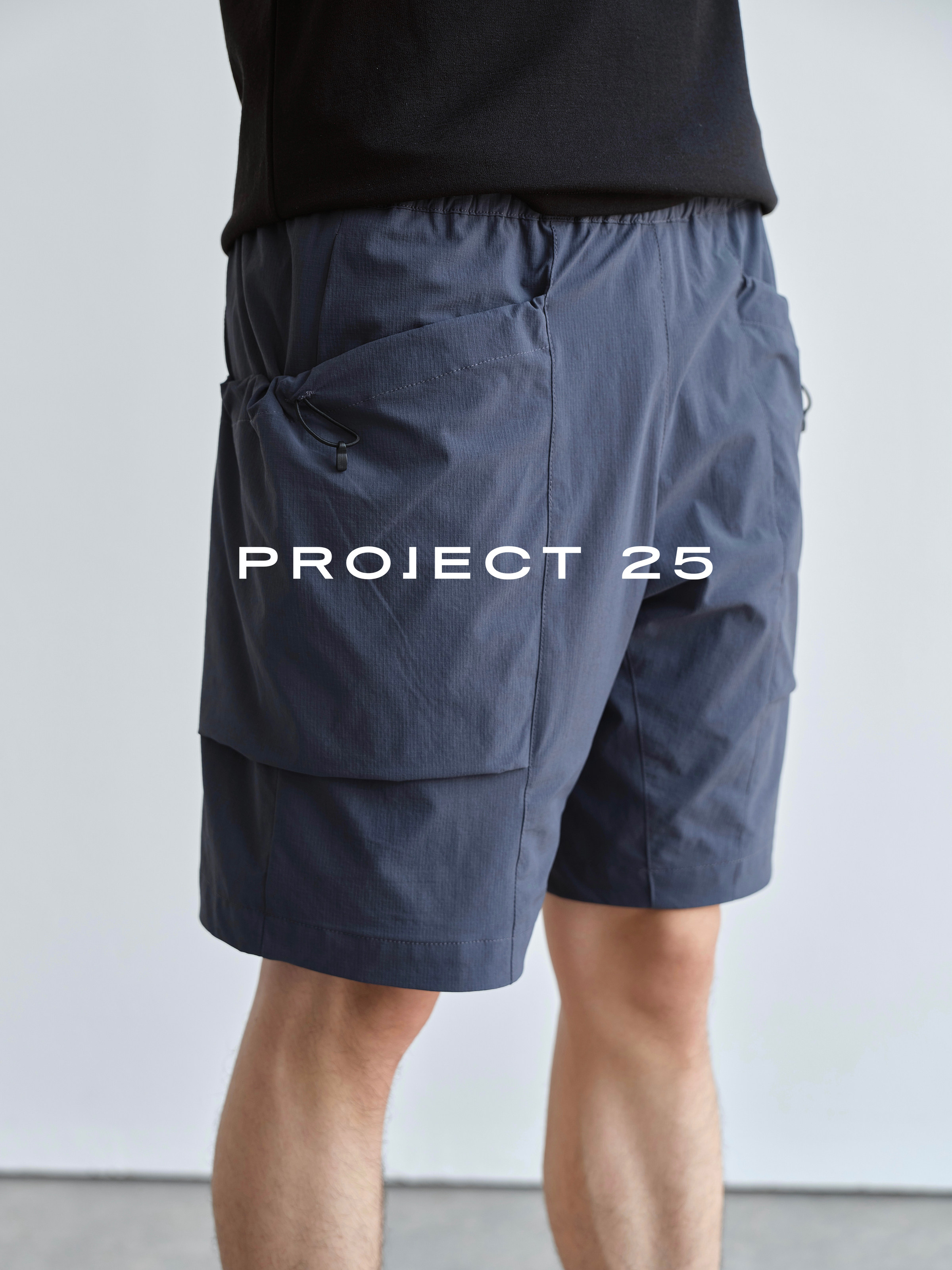 PROJECT 25 Herren Leichte 4-Wege-Stretch Cargo-Shorts Wasserdicht Atmungsaktiv Multi-Taschen Locker 5 Zoll Outdoor-Sport Taktische Shorts