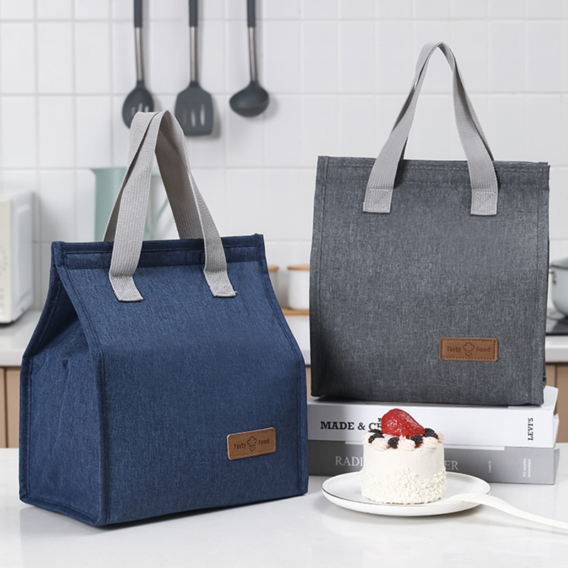 Bolsa de almuerzo con aislamiento térmico, caja de almuerzo, bolso de almacenamiento, Color sólido, multifuncional, bolsas de almuerzo escolares para niños, bolsa de comida para Picnic, nuevo