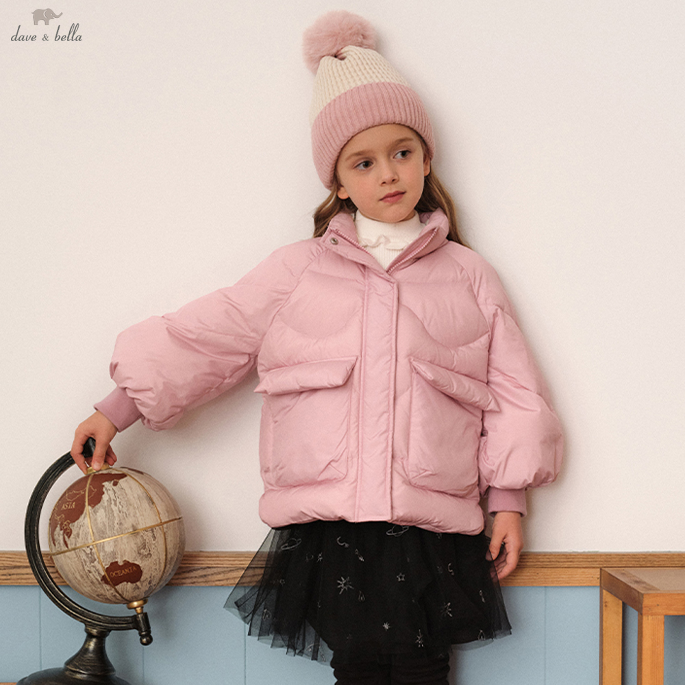 Dave Bella, chaqueta de plumón para niñas, abrigo grueso y cálido de invierno, abrigo impermeable, ropa de abrigo DK4242769