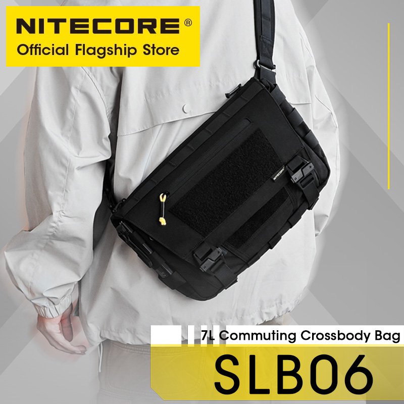 NITECORE SLB06 bolso cruzado para ir al trabajo bolso bandolera negro 7L bolso de hombro táctico funcional para iphone Xiaomi Tablet Notebook