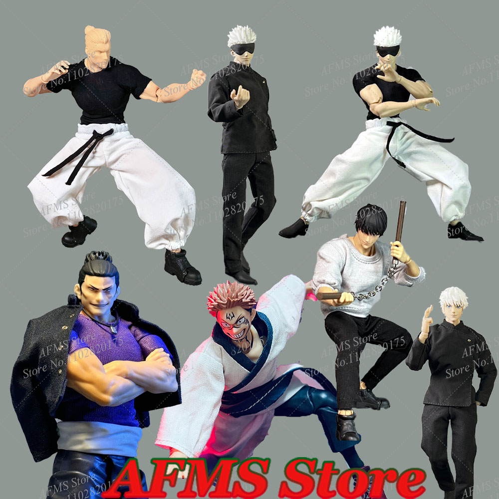 Figurka kolekcjonerska w skali 1/12 Fushiguro Toji T koszula spodnie Ryomen Sukuna Itadori Yuji Aoi Todo Satoru Gojo pasują do ciała 6 cali