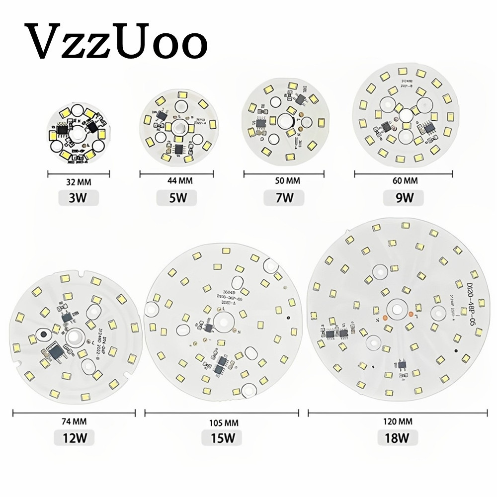 Chip LED per Downlight 3W 5W 7W 9W 12W 15W 18W SMD 2835 Perline luminose rotonde AC 220V-240V Led Downlight Chip Faretto di illuminazione
