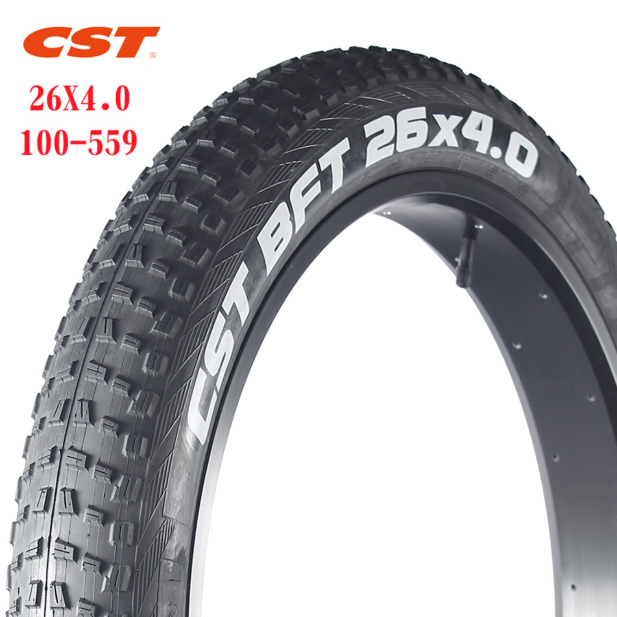 Pneu CST 26X4.0 pour VTT, vélo de plage, motoneige, pneus larges 26 pouces, pneu de vélo électrique antidérapant avec chambre à air 100-559