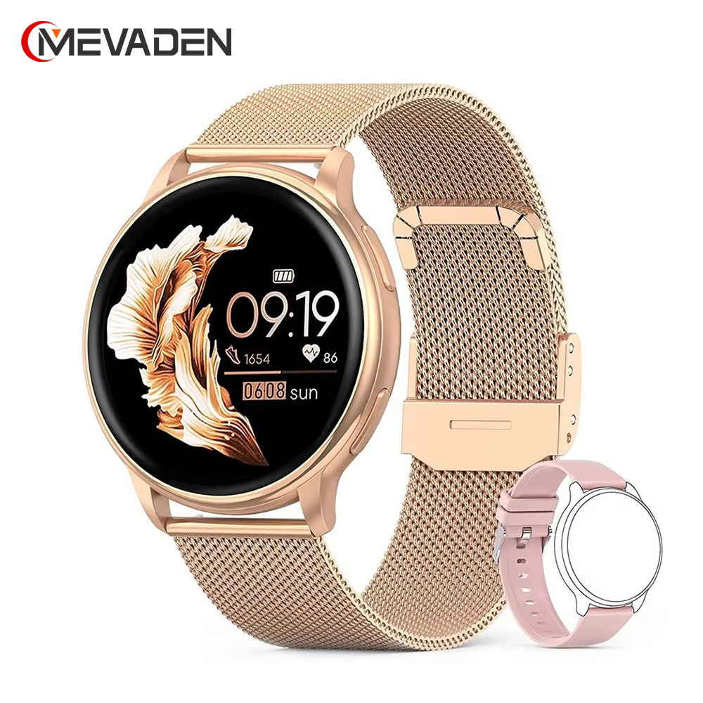 Mevaden Bluetooth Anruf Smartwatch Frauen benutzer definierte Zifferblatt Uhren Männer Sport Fitness Tracker Herzfrequenz Smartwatch für Android iOS Y22