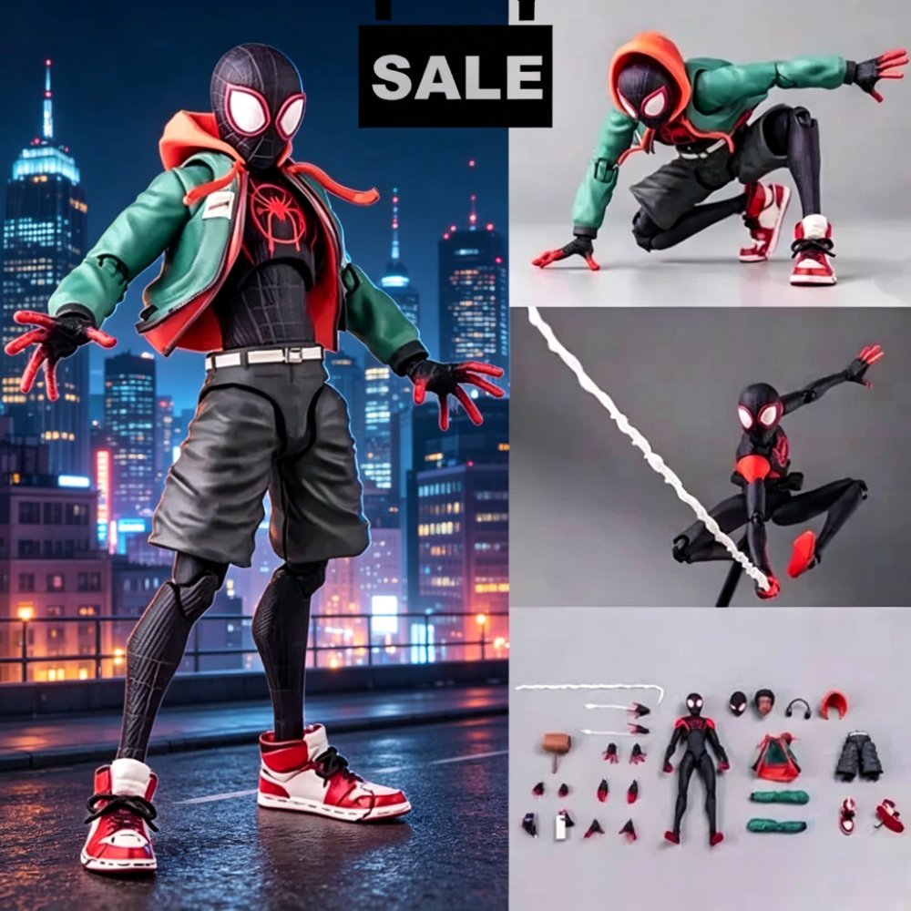 Koleksi Figur Aksi Spiderman Miles Morales 2026 Sentinel Marvel Spider-Man Into the Spider Verse Model Mainan Figur