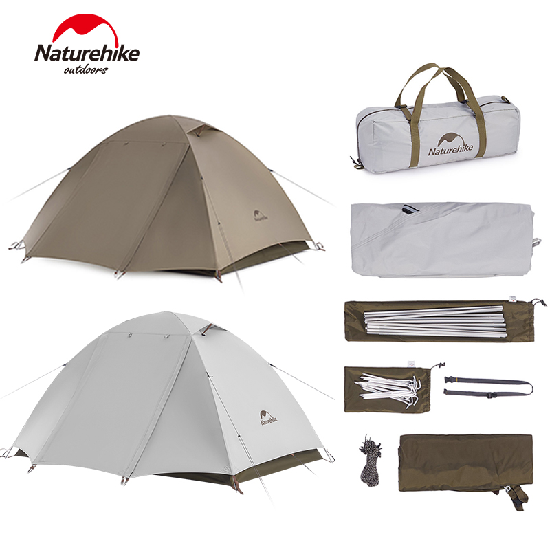 Naturehike Кемпинговая палатка на 2-3 человека Водонепроницаемая UPF50+ Кемпинговая палатка Открытый Сверхлегкий портативный походный треккинг Укрытие от солнца