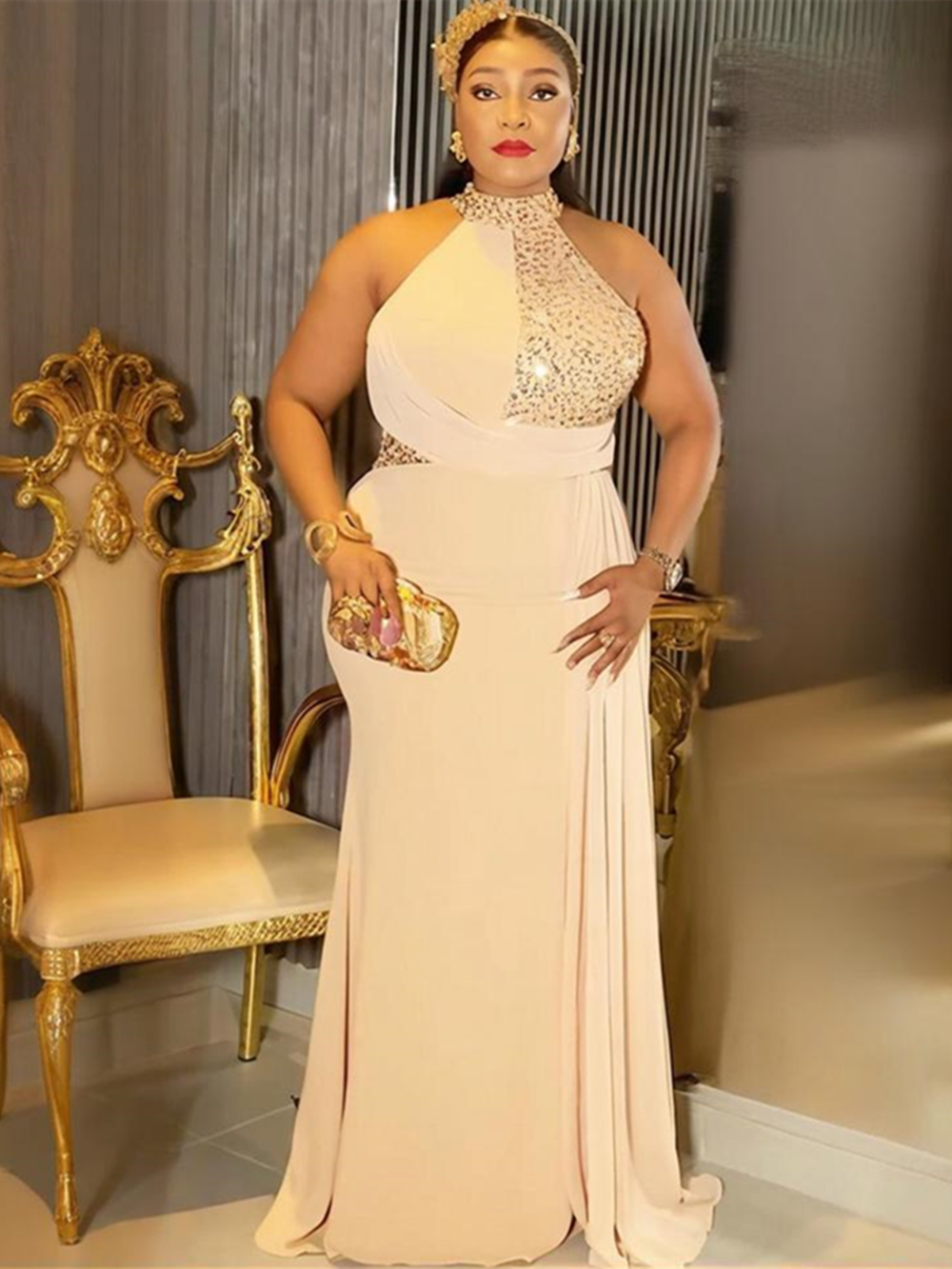 Plus Size African Party Dresses for Women 2026 New Fashion Dashiki Sequin Wedding Evening Gown Elegant Turkey Muslim Maxi Dress
