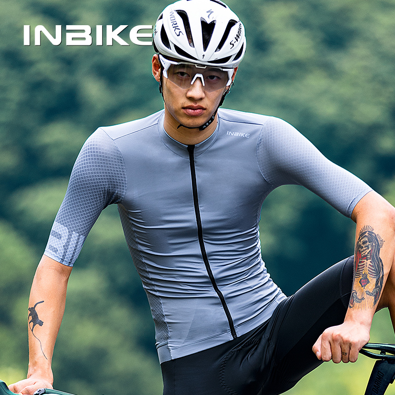 INBIKE велосипедный трикотаж с коротким рукавом, мужской летний дорожный велосипедный трикотаж, одежда для мужчин, MTB, горный велосипед, спортивная одежда, мужская одежда