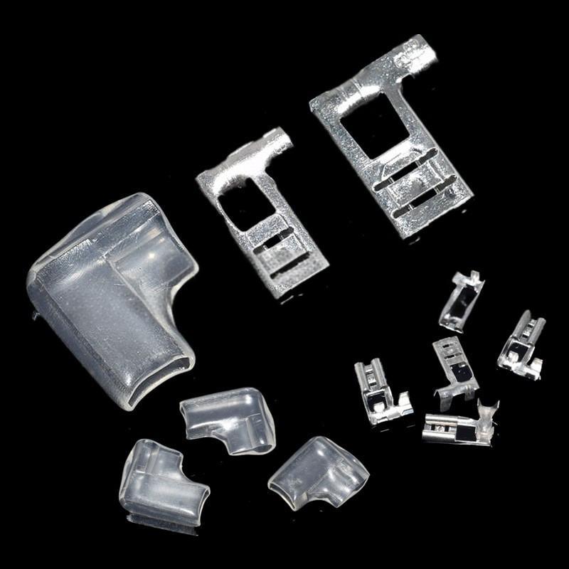 100 Uds. Desconexión hembra tipo bandera de 4,8mm/6,3mm, Terminal de engarzado recto/ángulo recto, serie 250/187 con funda aislante