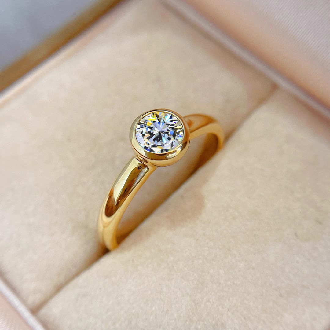 Group bague en diamant en or 14 carats pour femme, bijoux de fiançailles, bague fine, péridot, pierres précieuses, alliances, boîte à bijoux
