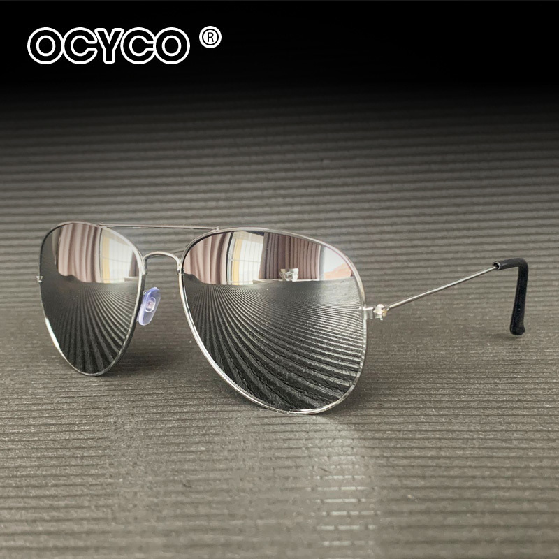 Ocyco moda óculos de sol para homens mulheres piloto condução pesca metal óculos de sol marca luxo na moda ins popular uv400