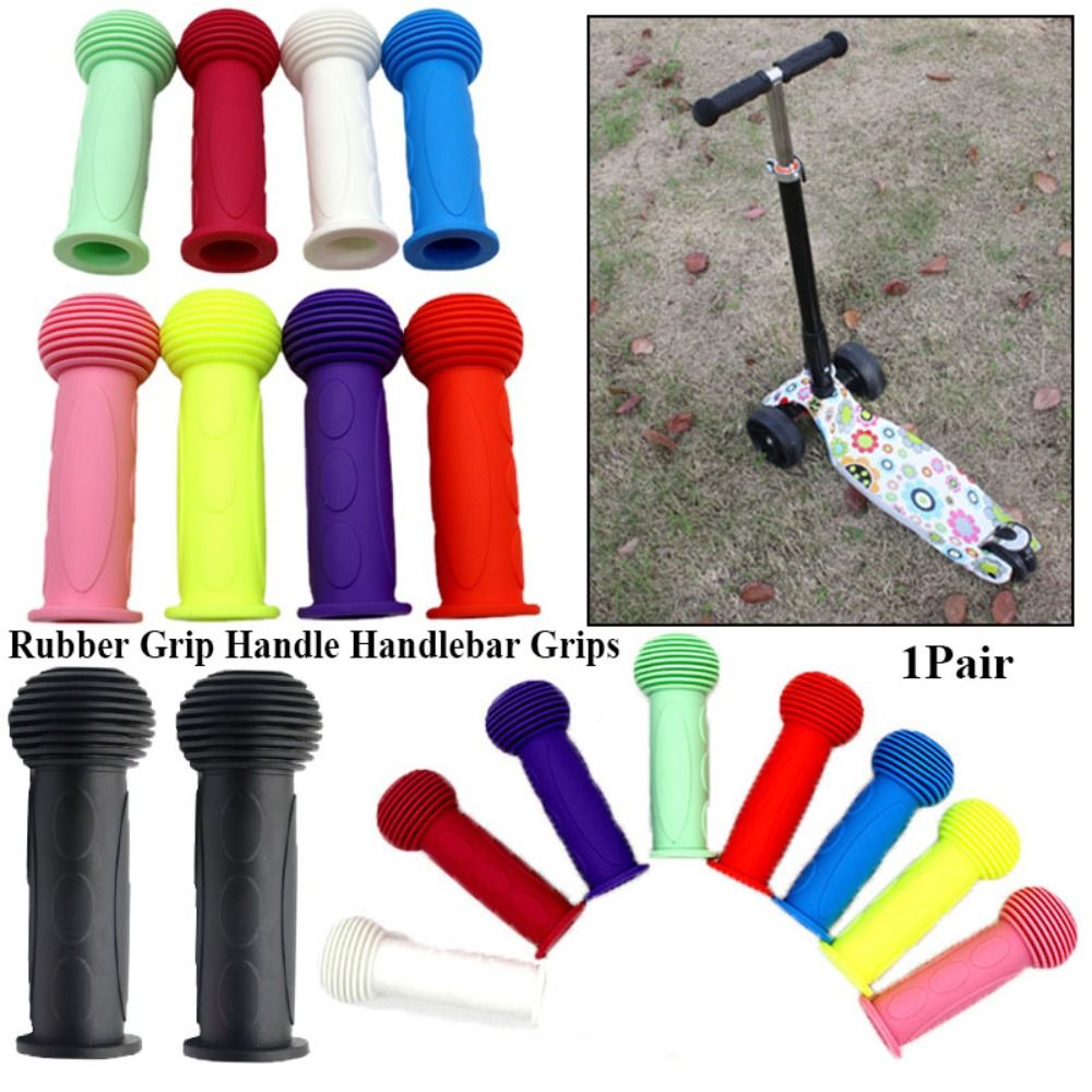 มือจับยางสำหรับเด็กและเด็กมี10สีสีสีสีกันลื่น1คู่