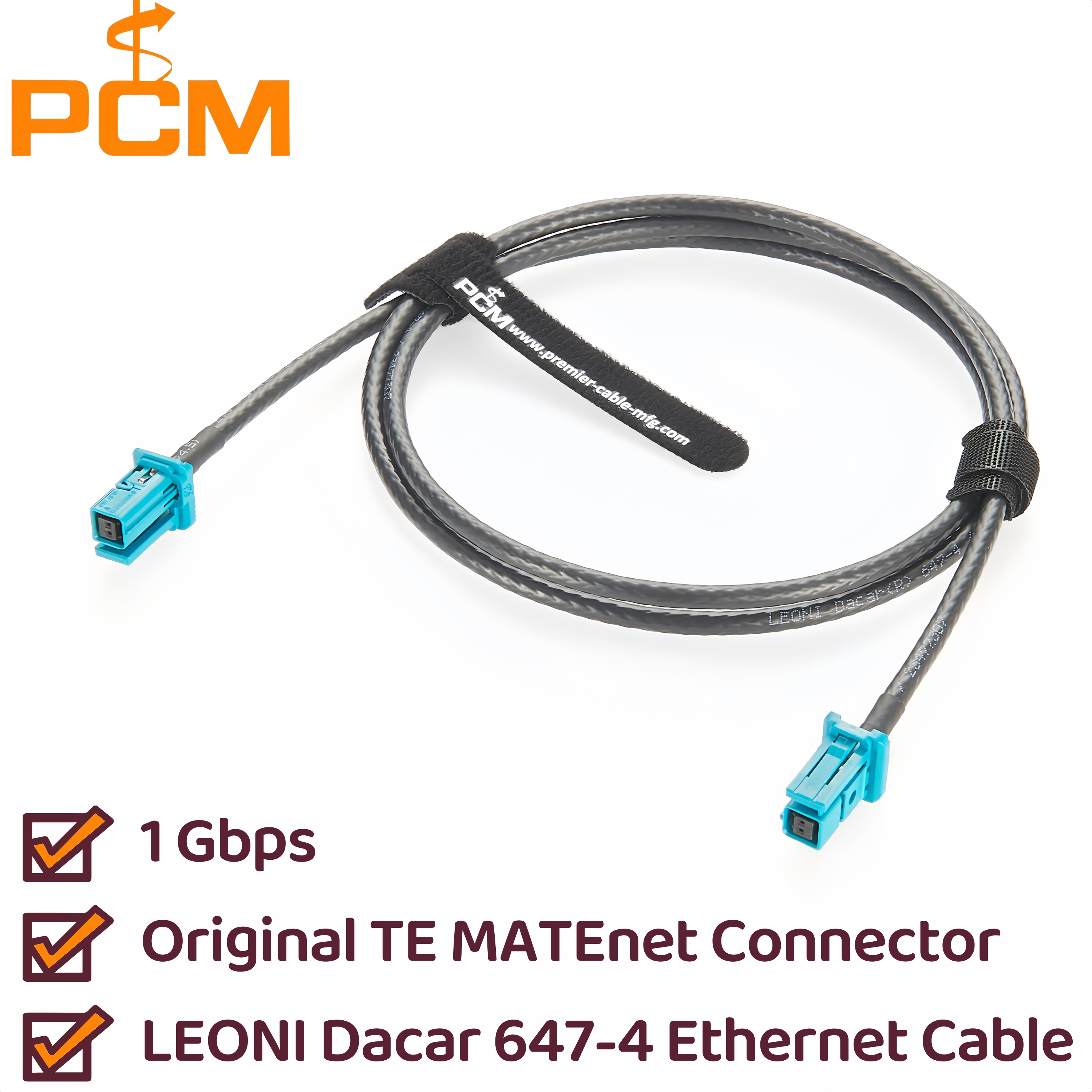 Кабель Ethernet TE MATEnet для автомобилей, медиаконвертер 100/1000BASE-T1, кабель MATEnet, код Z, гнездо-гнездо, 2302510-9