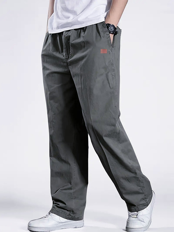 2025 Pantaloni da jogging casual da uomo Pantaloni cargo dalla vestibilità rilassata Pantaloni sportivi con coulisse Pantaloni sportivi da trekking in twill all'aperto