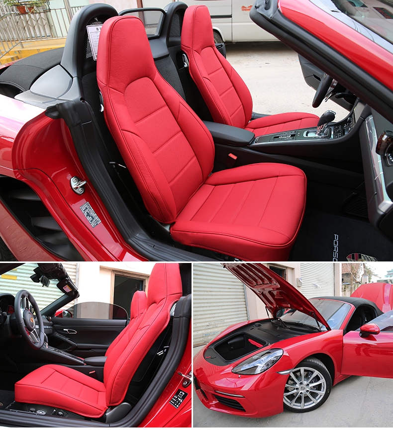 Pokrowce na siedzenia samochodowe Custom Fit do Macan GTS, 2 siedzenia, skóra Nappa, pasują do Porsche 718 Boxster 911 BMW Z4 Audi TT Jaguar F-Type