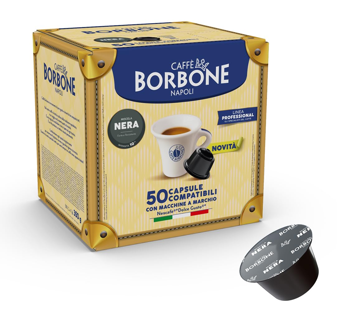 Cápsulas de Café Compatibles con Bourbon Black Blend para Pout ® Sabor Dulce ® Paquete de 50 piezas para máquinas