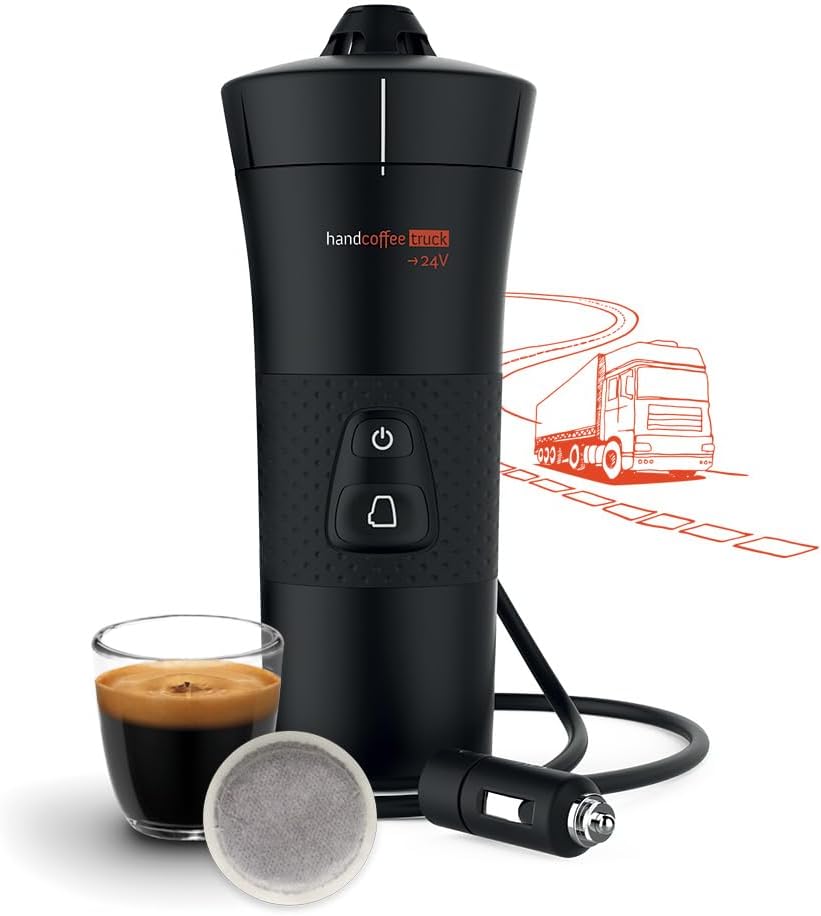 Cafetera camion 24v hand coffee,cafetera para camion 24v,funciona con monodose de café senseo, cafetera cafetera porta til viaje