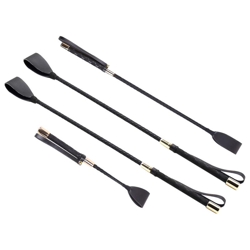 30/45/54/60CM Reitgerte PU Leder Pferd Ernte Peitsche Pferd Doppel Slapper Pferd Peitsche mit Reitsport Für Pferde # WO
