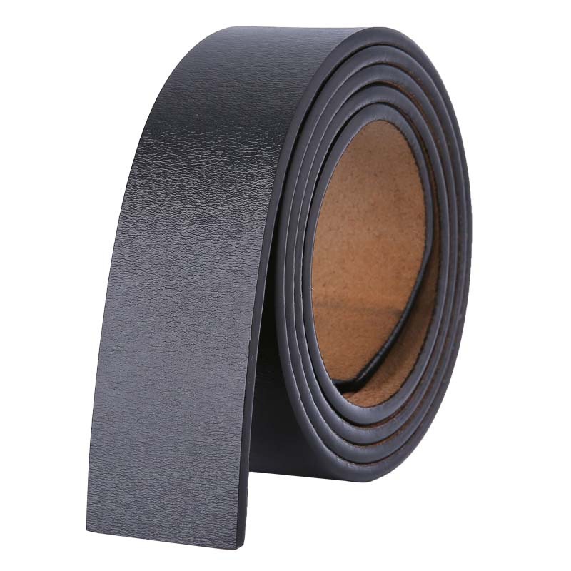 Ceinture en cuir de vachette véritable pour homme, sans structure automatique, noir, marron, largeur 3.5cm