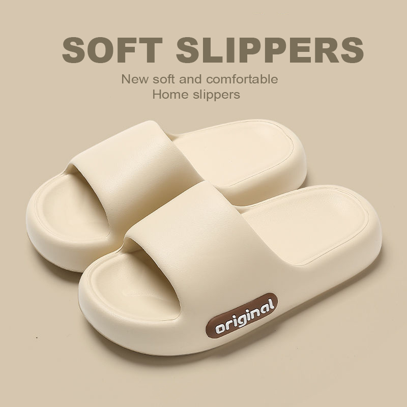 Zomer Platform Cloud Slippers Vrouwen Lichtgewicht Effen Kleur Zachte Zool EVA Kussen Slides Vrouw Paar Antislip Strand Slippers