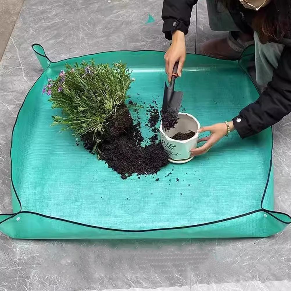 Bandeja de 100x100cm para Accesorios de Plantas, Tapete Impermeable para Regeneración de Plantas, Almohadilla para Trasplante, Herramienta para Mezclar Tierra, Herramienta para Podar Plantas, Regalos de Jardinería