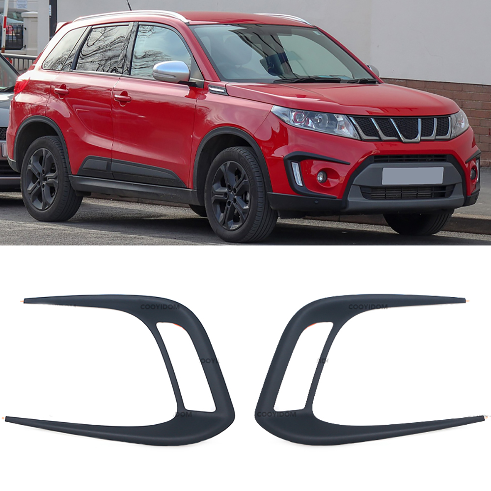 Couvercle de phare antibrouillard avant de voiture, garniture de cadre de lampe de jour, autocollant décoratif ABS pour Suzuki Vitara 2016 – 2020