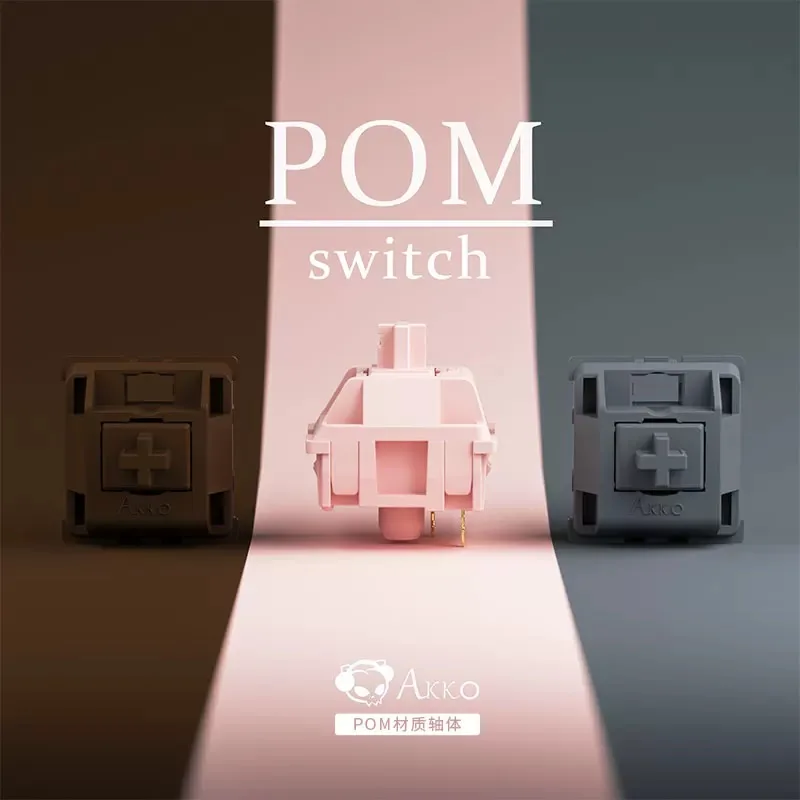 AKKO CS POM Switch Pink Brown Silver Full POM 3 Pin Linear tactile 40g 43g 45g Mechanical keyboard Switches Gaming Custom Switch