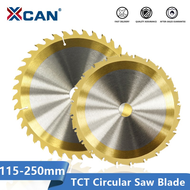 XCAN brzeszczot do piły tarczowej 115 160 185 210 250mm powlekana tytanem tarcza do cięcia drewna TCT brzeszczot z węglików spiekanych