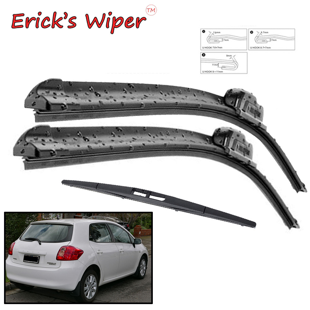 Juego de limpiaparabrisas delantero y trasero de Erick para Toyota Auris MK1 2006 - 2012 Japón construido parabrisas ventana 26 "16" 12"