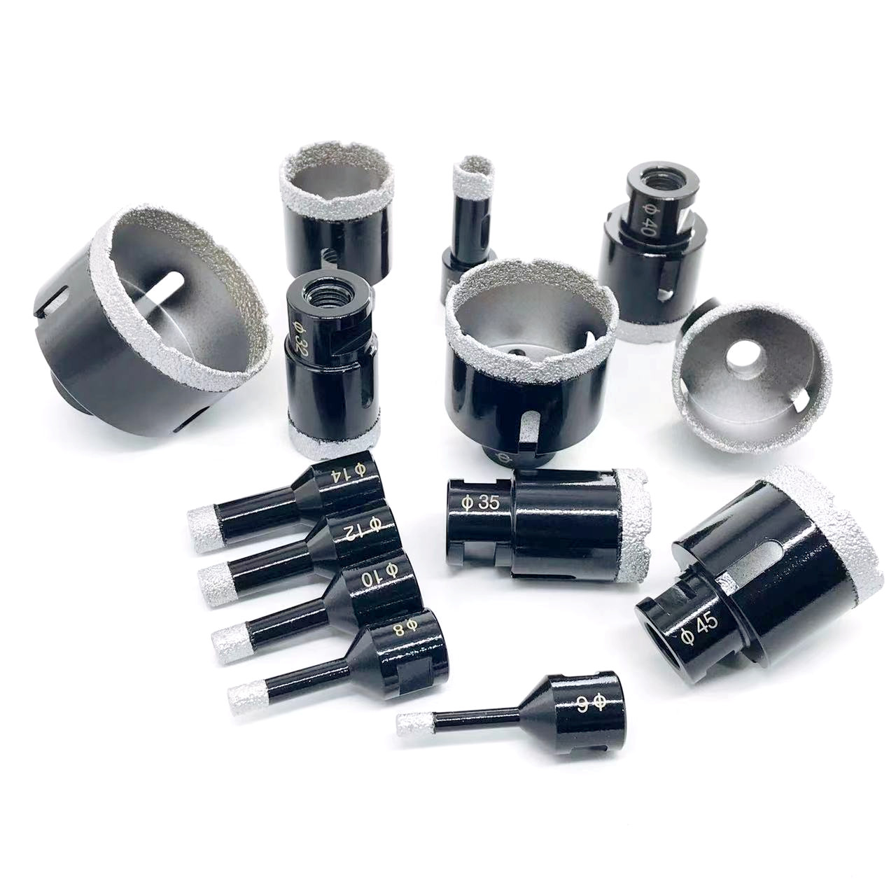 1pc 6mm-100mm Vacuum Thread Brazed Hole Opener Drilling Core Bit M14 Angle Grinder Drill Bit for Ceramic Tile Granite Marble