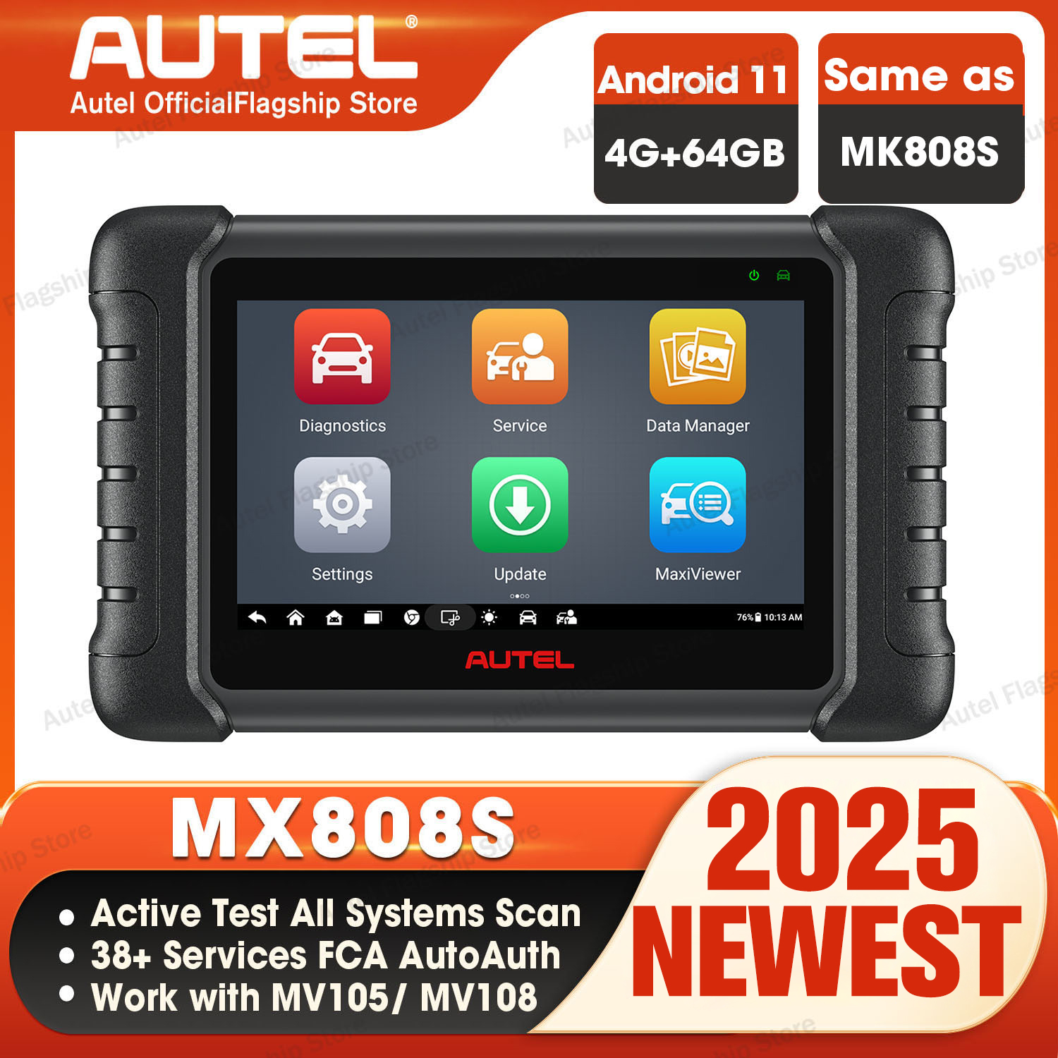 Autel MaxiCOM MK808S OBD2 сканер Automotivo автомобильный диагностический инструмент OBD 2 сканер активный считыватель тестовых кодов инструмент для кодирования ключей