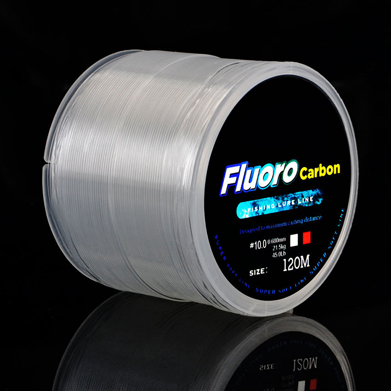 Żyłka wędkarska 120M z powłoką fluorowęglową 1,5-4,5 #   Drut nylonowy z włókna węglowego ołowiany przynęta wędkarska żyłka tonąca żyłka wędkarska