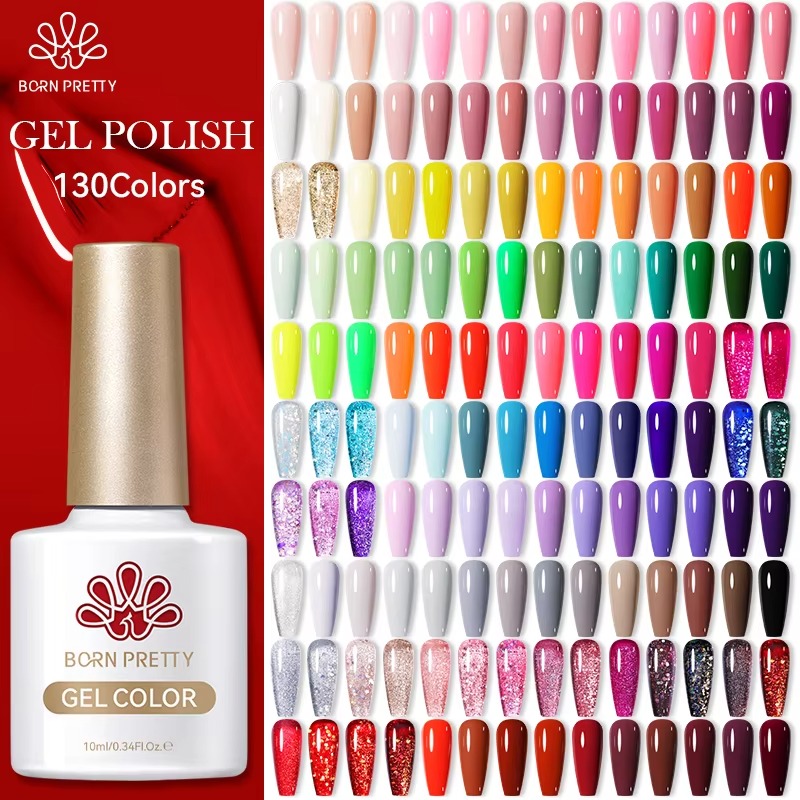 BORN PRETTY 130 цветов Гель-лак для ногтей 10 мл Vernis Полуперманентный маникюр для дизайна ногтей Soak Off LED УФ-гель-лак для ногтей Товары для ногтей