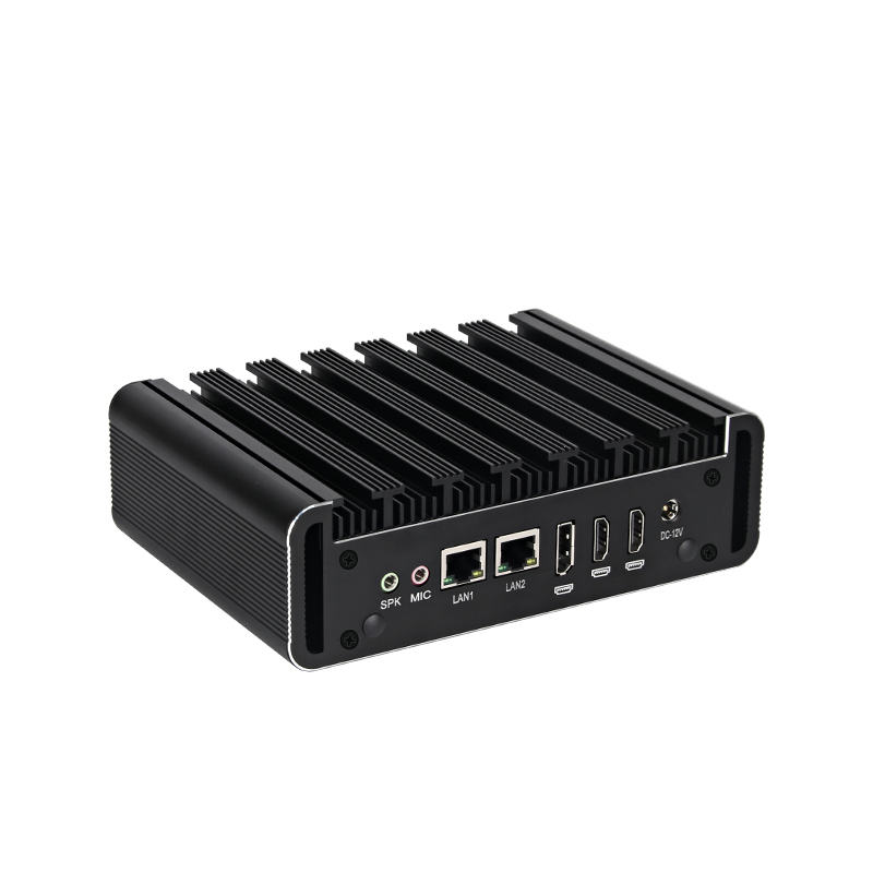 Промышленный мини-ПК без вентилятора Intel N100 2x Ethernet 2x COM RS232 Тройной дисплей 2x HDMI2.0 DP1.4 Windows10/11 Поддержка Linux WiFi6