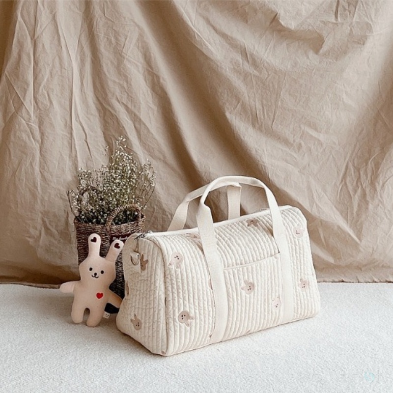 Bolsa de viagem bordada, grande capacidade, leve, dobrável, duffle, fim de semana, portátil, ombro, crossbody, boston, bolsa de mão